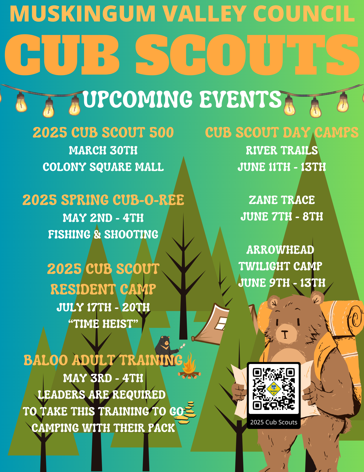 2025 MVC Cub Scout Upcoming Events